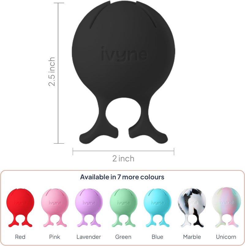iVyne Handi Berry - Vinyl Weeding Scrap Collector, Portable Handheld Scrap Collector Ring, Weeding Tools for Vinyl Heat Transfer, HTV Crafting & Adhesive Paper Sheets Holder, (Black) - Image 2
